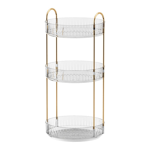 360° Rotating Round Desktop Multi‑Layer Cosmetic &amp; Skincare Storage Organizer