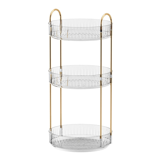 360° Rotating Round Desktop Multi‑Layer Cosmetic &amp; Skincare Storage Organizer