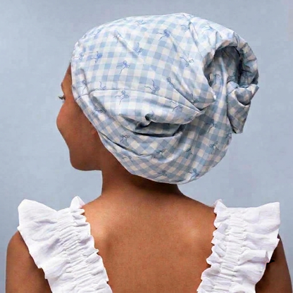 Waterproof Quick-Dry Foldable Shower Cap with Stylish Pattern Design for Hair Protection