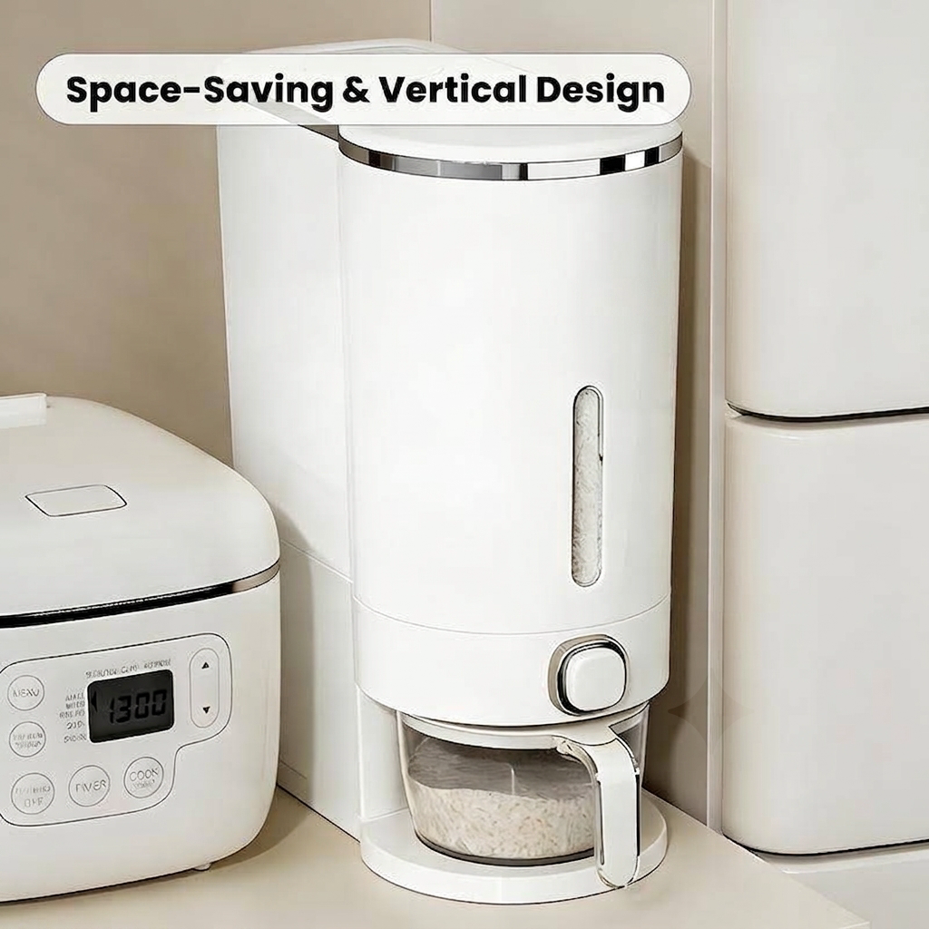 irtight Insect-Proof Rice Dispenser with Measuring Cups