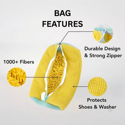 Shoe Washing Laundry Bag, Washing Machine‑Safe Reusable Shoe Protector Bag for Household Shoe Cleaning