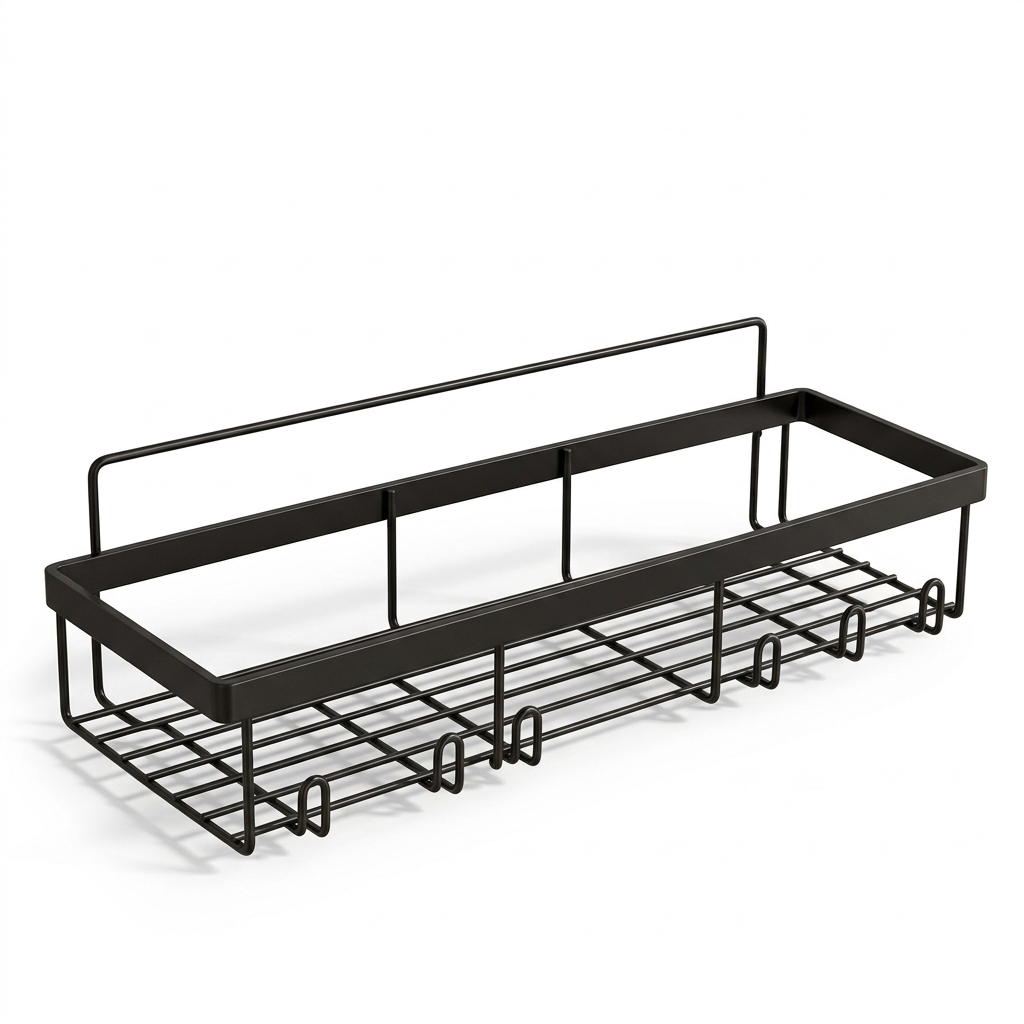 Modern No-Drill Bathroom Storage Rack 3-Tier Wall Mounted Organizer for Toiletries and Daily Essentials