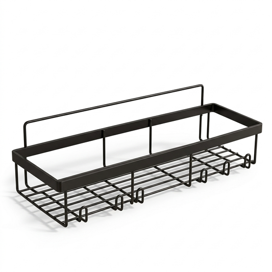 Modern No-Drill Bathroom Storage Rack 3-Tier Wall Mounted Organizer for Toiletries and Daily Essentials